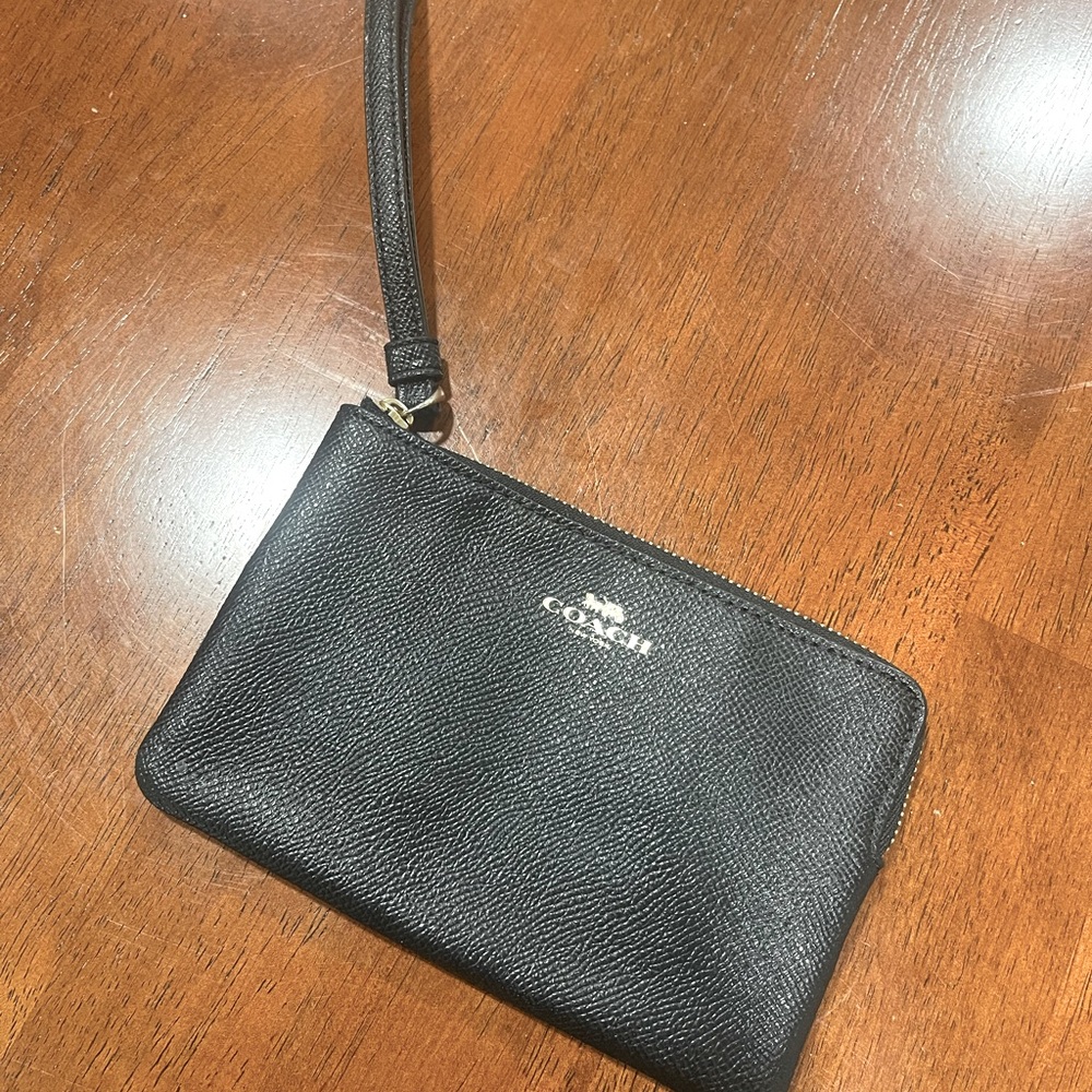 Authentic Black Coach Wristlet
